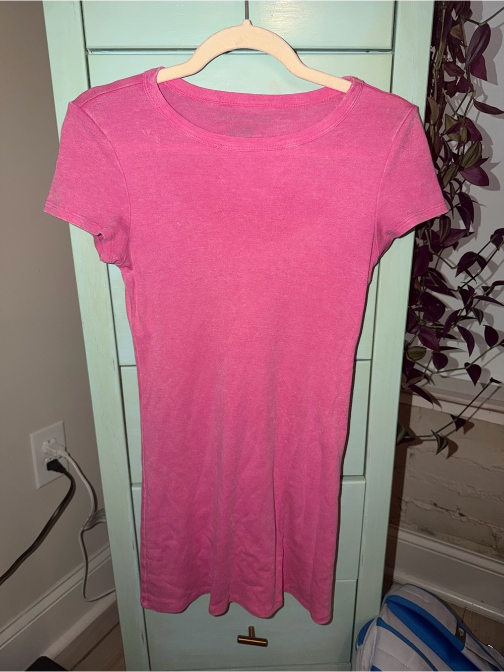 Pink Short-Sleeve Women’s Tee Dress